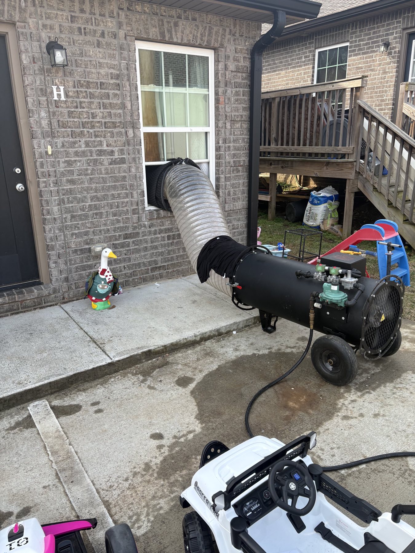 EcoForce heat treatment unit feeding a second-story Nashville home window