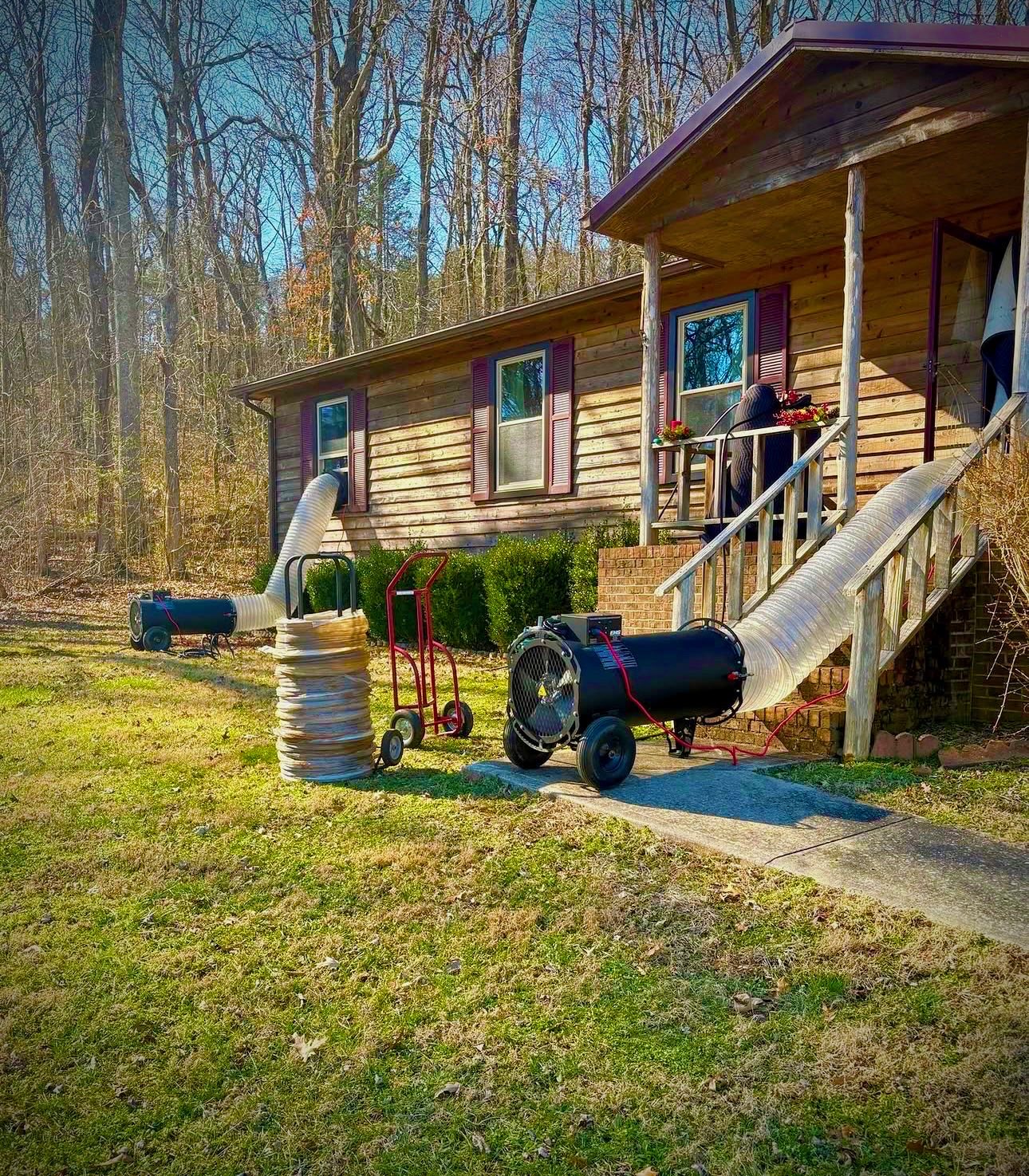 EcoForce bed bug heat treatment setup for Franklin Tennessee homes