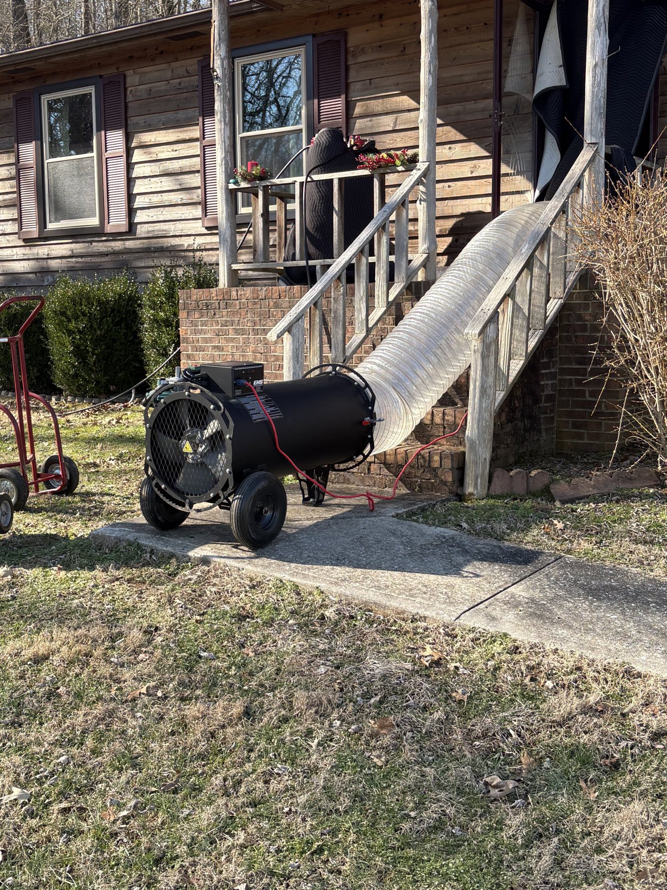 EcoForce heat treatment system set up at a Nashville home exterior